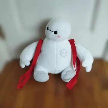 대형 베이맥스 봉제 인형 빨간색 스트랩 포함