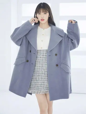 릴리안 캐럿 빅 칼라 미들 코트