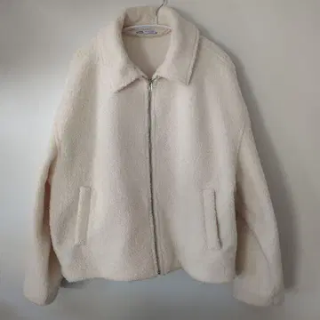 ZARA 부클레 지퍼 블루종 L