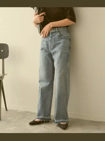 스픽 앤 스팬 5 1/2 LOOSE-STRAIGHTDENIM 34