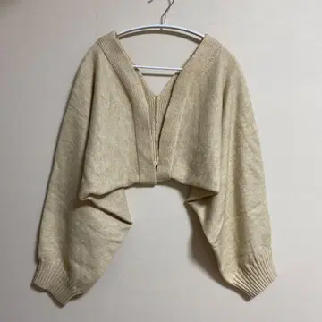 DAZY 니트 숏 기장 오픈 가디건 XL