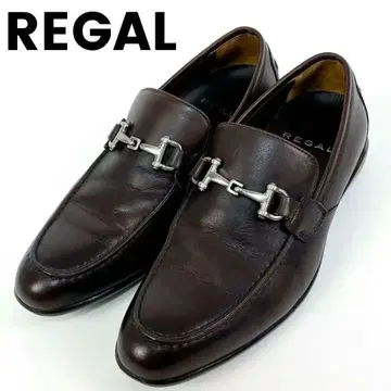 새상품급 REGAL 비트 로퍼 24cm 브라운