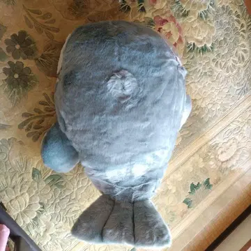 고래형 그레이 봉제 인형