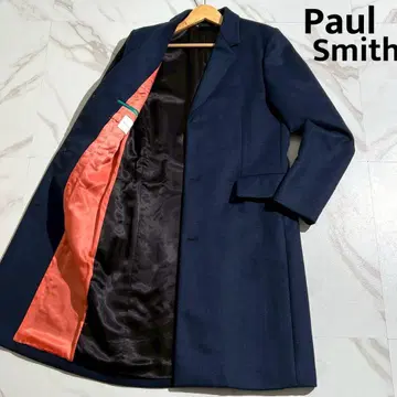 컨디션 최상 폴스미스 현행 택 체스터 코트 L 사이즈 네이비 [ 140