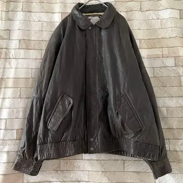 LUIS ALVEAR 가죽 자켓 천연 가죽 브라운 XL