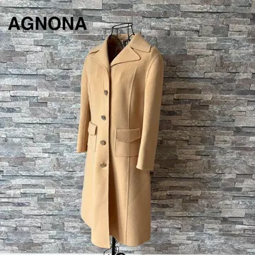 ARUTUNA AGGONA 46 울 100% 이탈리아제 베이지 코트