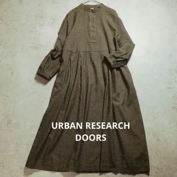 URBAN RESEARCH DOORS 롱 원피스 밴드 카라 F