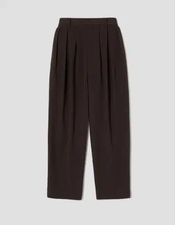 Na.e Tuck Tapered Pants S 사이즈 브라운