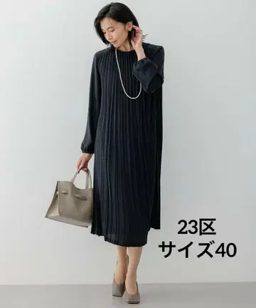 [ 새상품급 ] 23구 플리츠 원피스 빅 사이즈 블랙