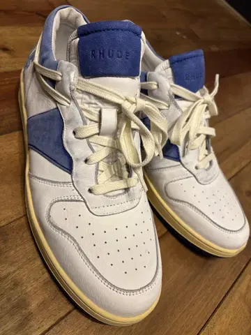RHUDE 화이트/블루 스니커즈