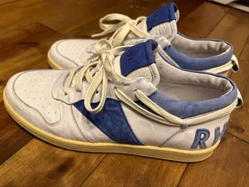 [ 미사용 ] RHUDE 화이트/블루 스니커즈