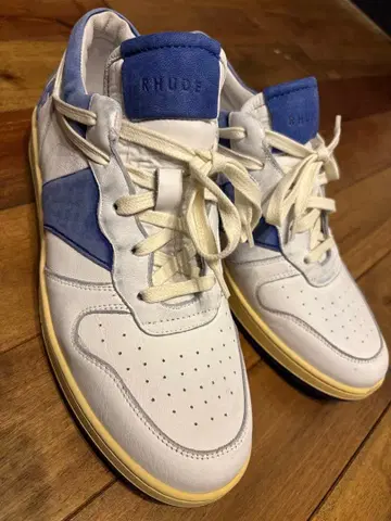 [ 미사용 ] RHUDE 화이트/블루 스니커즈