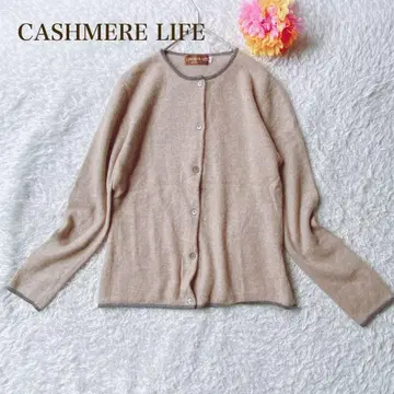 CASHMERE LIFE [ L ] 캐시미어 긴팔 가디건 베이지