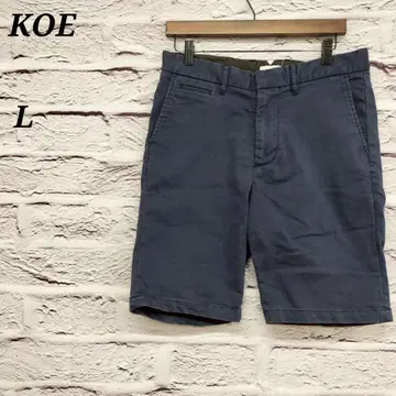 코에 [ L ] 숏팬츠 포켓 벨트 루프 코튼 혼방 척 버튼 네이비