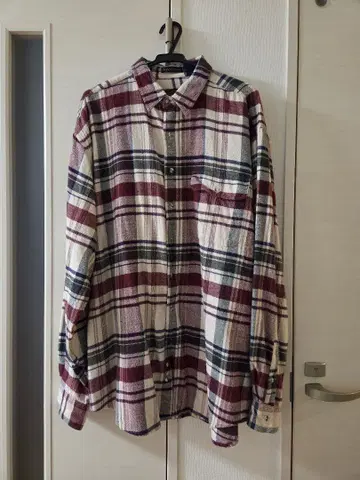 구제 의류 80s 타탄 체크 플란넬 셔츠 XL