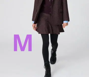유니클로 유니클로c 플레어 스코트 다크 브라운 m