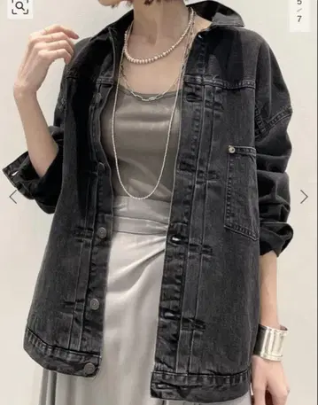라빠르망 STAMMBAUM BLACK DENIM JACKET