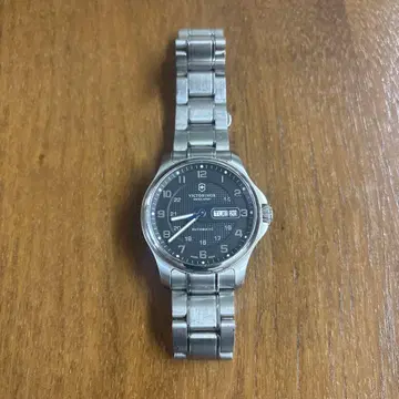 Victorinox 자동 와인딩 손목시계 실버 officers