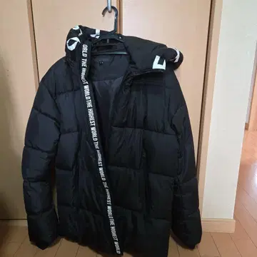 블랙 다운 자켓 M 사이즈