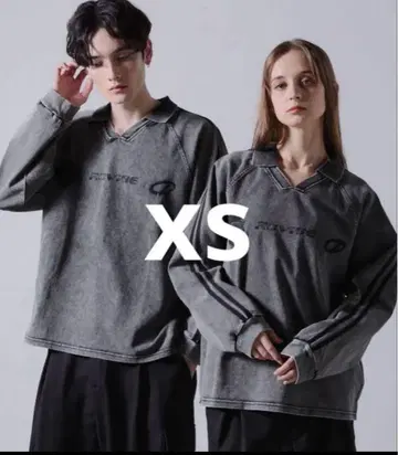 CLEL 헤비웨이트 빈티지 디자인 게임 셔츠 그레이 계열 XS