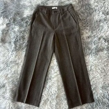 B-Three 비쓰리 슬랙스 와이드 팬츠 [30] 브라운 스트레치