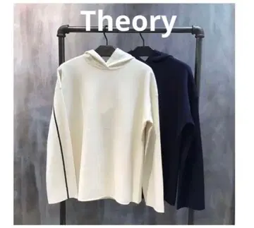 Theory 후디 후드티 아이보리