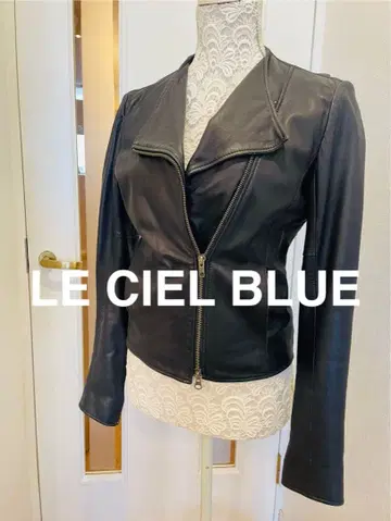 LE CIEL BLUE 네이비 라이더 자켓
