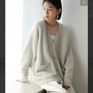 LARUTA FOX 혼 V넥 가디건