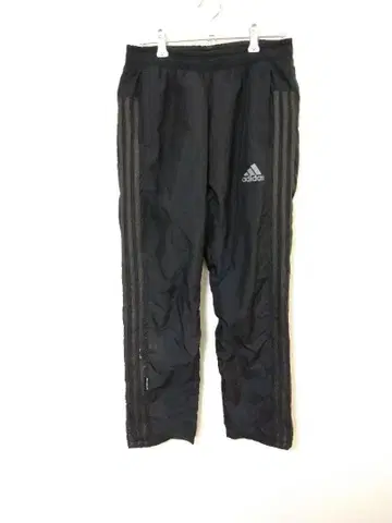아디다스 adidas 나일론 팬츠 여성용 S 블랙 블랙 3라인 로고 입