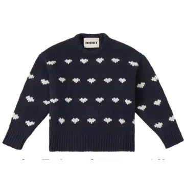 nknit 하트 니트 nknit 네이비
