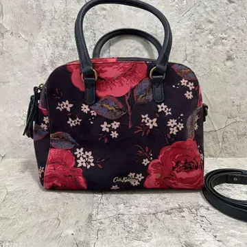 CathKidston 키트슨 핸드백 꽃무늬 보라색 벨로아 2way