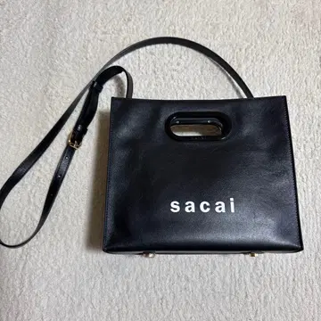 sacai 가죽 숄더백 블랙