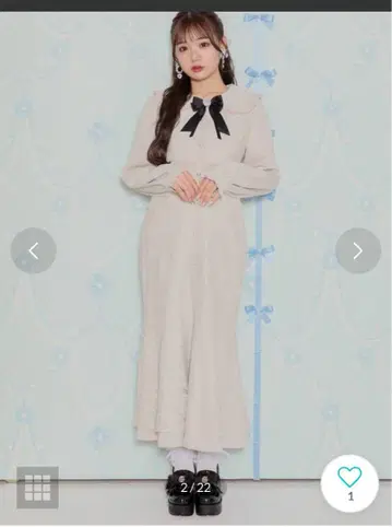 로지타 ROJITA 레이스 머메이드 롱 원피스 (아이보리)