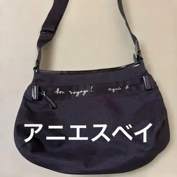 agnis b. 메시지 자수 숄더백