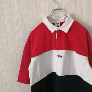 FILA 라거 셔츠 반팔 보더 남성용