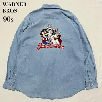 90s 홍콩제 WARNER BROS. 데님 셔츠 looney tunes