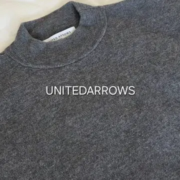 [새상품급] UNITED ARROWS 모크넥 니트 그레이