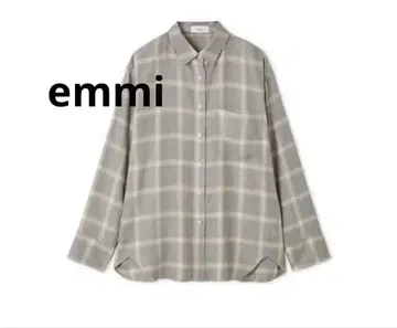 emmi 체크 오버 셔츠