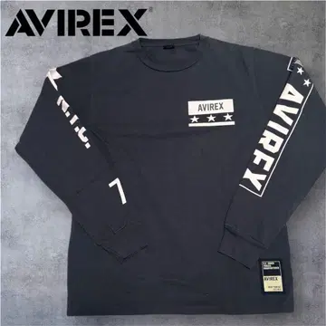 AVIREX 아비렉스 롱T 사이즈 M 블랙 로고T