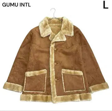 (936)GUMU INTL 무스탕 코트 L 사이즈 브라운