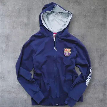 FC 바르셀로나 후드티 네이비 후디 L 사이즈 집업 네이비