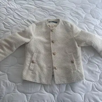 ZARA 노카라 자켓 화이트
