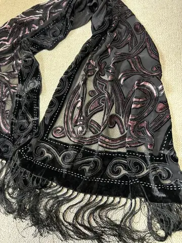 숄 새상품 벨벳 실크 블랙 외부 박스 하자 있음 무료배송 익명 배송