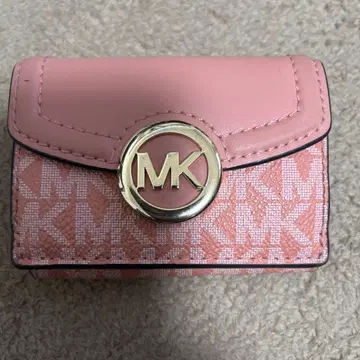 Michael Kors 핑크 3단 폴더형 지갑 여성용