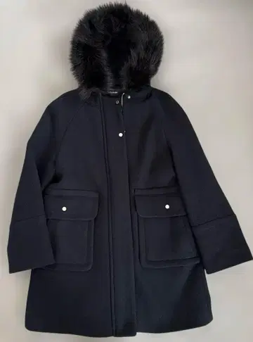 ZARA BASIC 자라 다크 네이비 퍼 숏코트 사이즈 M