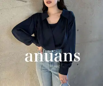 아뉴앙스 anuans 캐미 레이어드 카슈쿨 블라우스