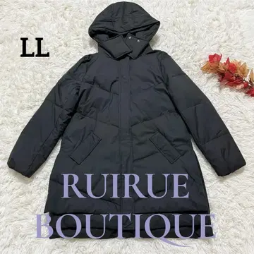 RUIRUE BOUTIQUE 후드 부착 다운 코트 LL 사이즈 큰 사이즈