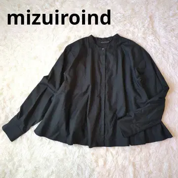mizuiroind 미즈이로 인드 노카라 셔츠 튜닉 블랙