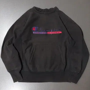 90s USA Champion 리버스 위브 맨투맨 블랙 짧은 기장