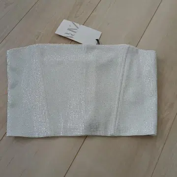 새상품 ZARA 크롭 스톤 뷔스티에 XS